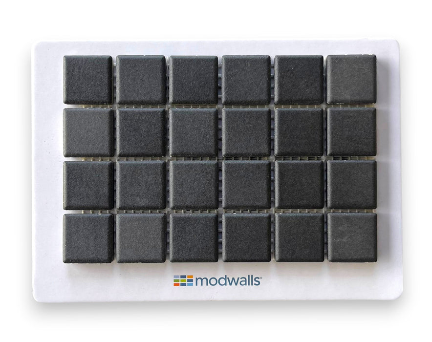 Modwalls Mediterranean Mosaic Porcelain Tile Sample | Roma Matte Blend | Black |  Colorful Modern & Midcentury tile for bathrooms, kitchens, backsplashes, showers, floors, pools & outdoors.