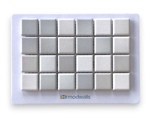 Modwalls Mediterranean Mosaic Porcelain Tile Sample | Trieste Blend Matte | Off-white |  Colorful Modern & Midcentury tile for bathrooms, kitchens, backsplashes, showers, floors, pools & outdoors.