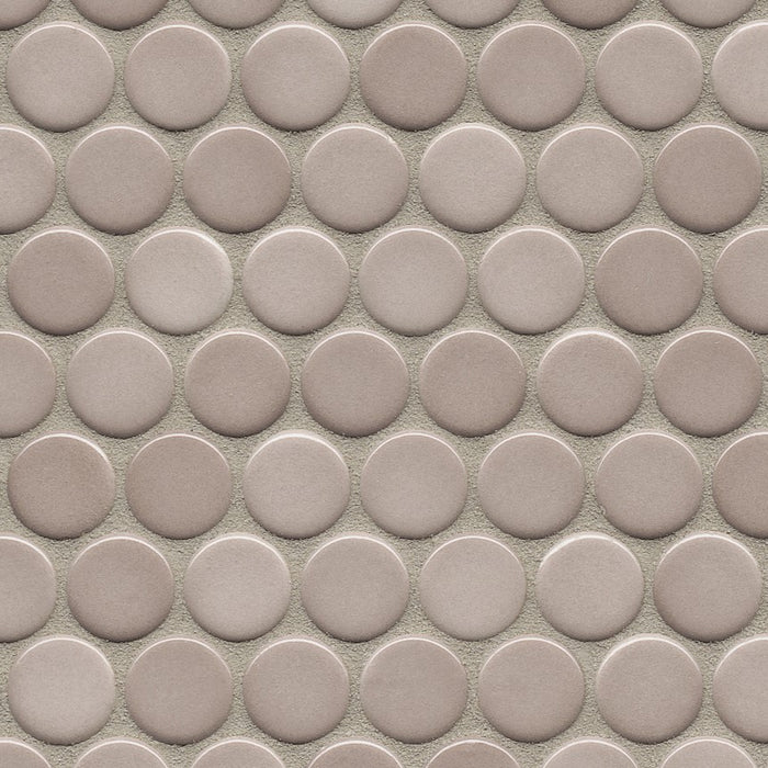 Sample of PopDotz Porcelain Tile | Mocha Blend 1" Gloss
