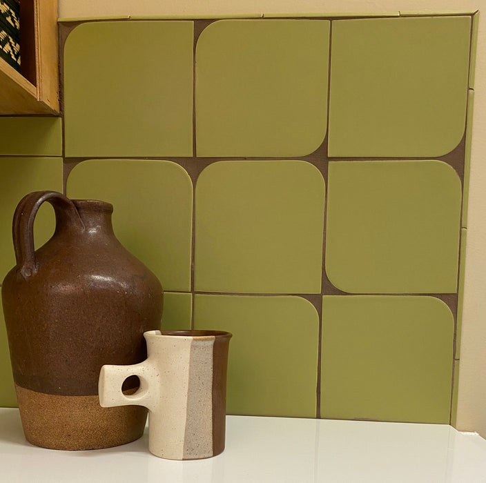 4 1/4" ModMix Handmade Ceramic Tile | Mixed Shapes