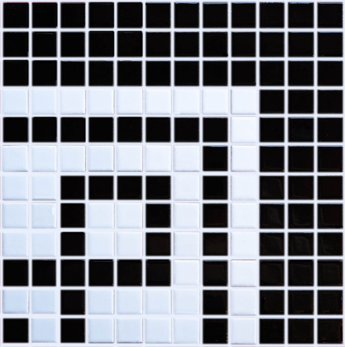 Sample of Vita Porcelain Mosaic Tile | Custom Pattern Border Swing Corner