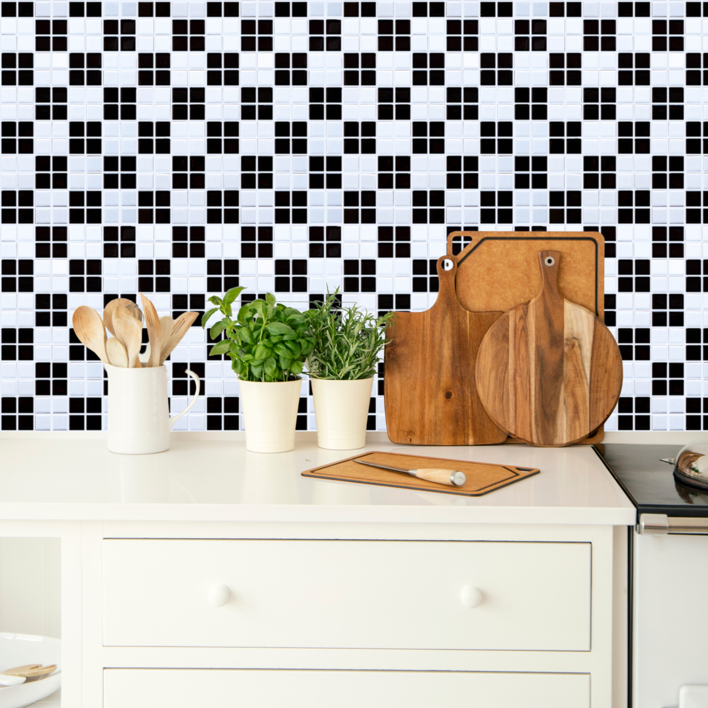 Vita Porcelain Mosaic Tile | Custom Pattern Grid — Modwalls