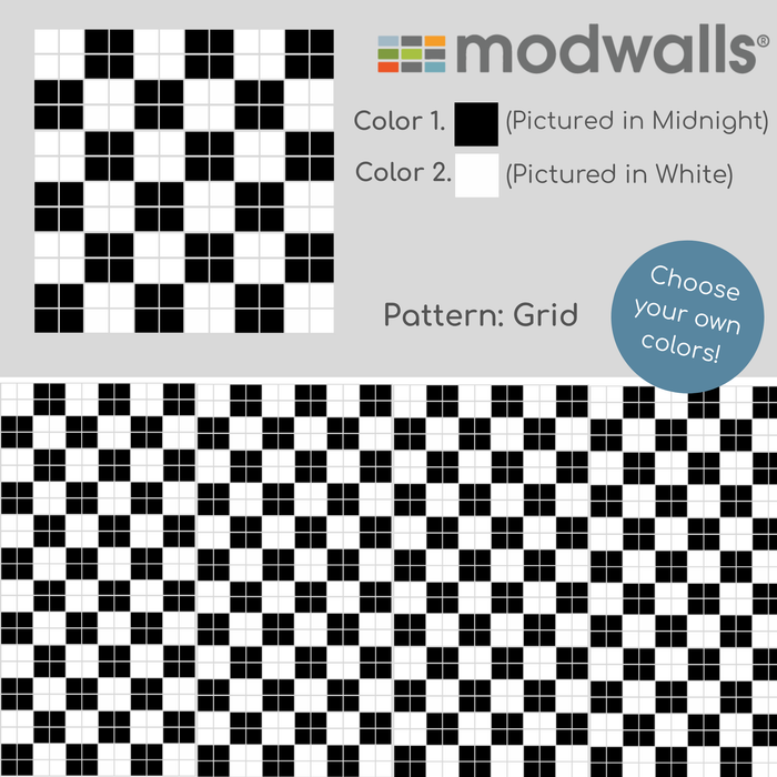 Vita Porcelain Mosaic Tile | Custom Pattern Grid — Modwalls