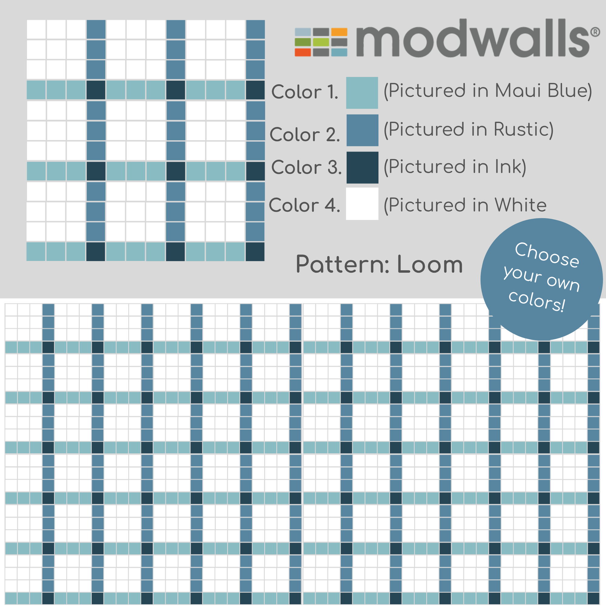 Vita Porcelain Mosaic Tile | Custom Pattern Loom — Modwalls