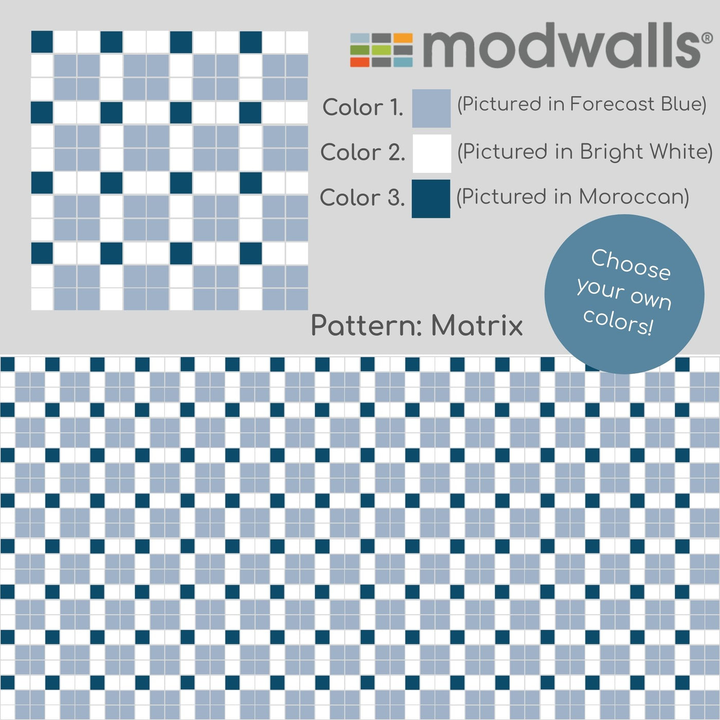 Vita Porcelain Mosaic Tile | Custom Pattern Matrix — Modwalls