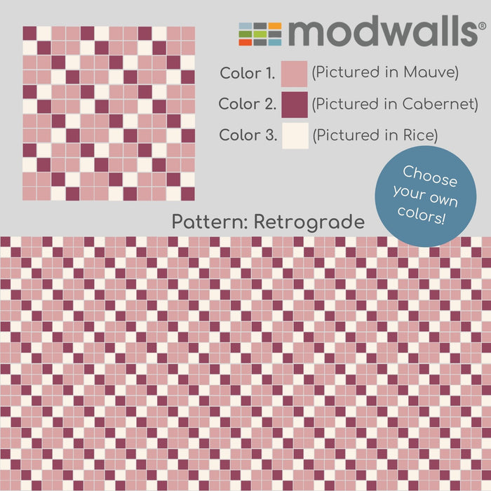 Vita Porcelain Mosaic Tile | Custom Pattern Retrograde