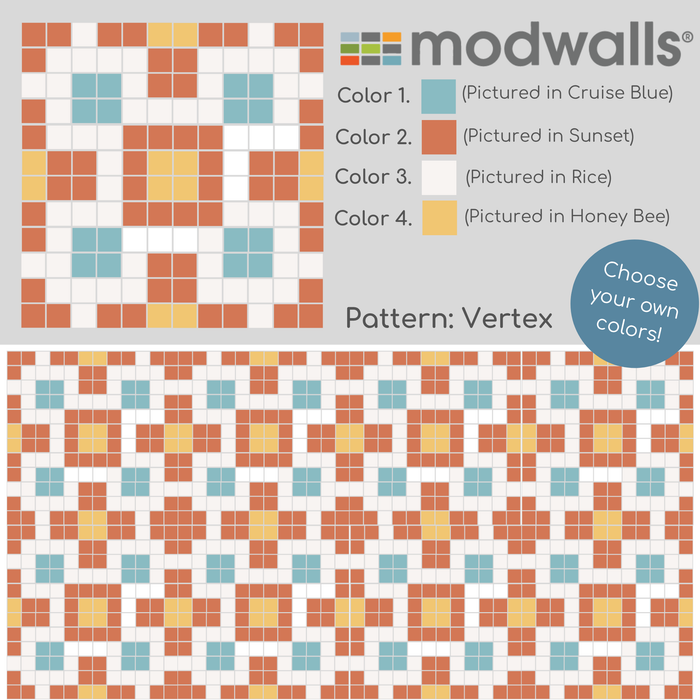 Vita Porcelain Mosaic Tile | Custom Pattern Vertex