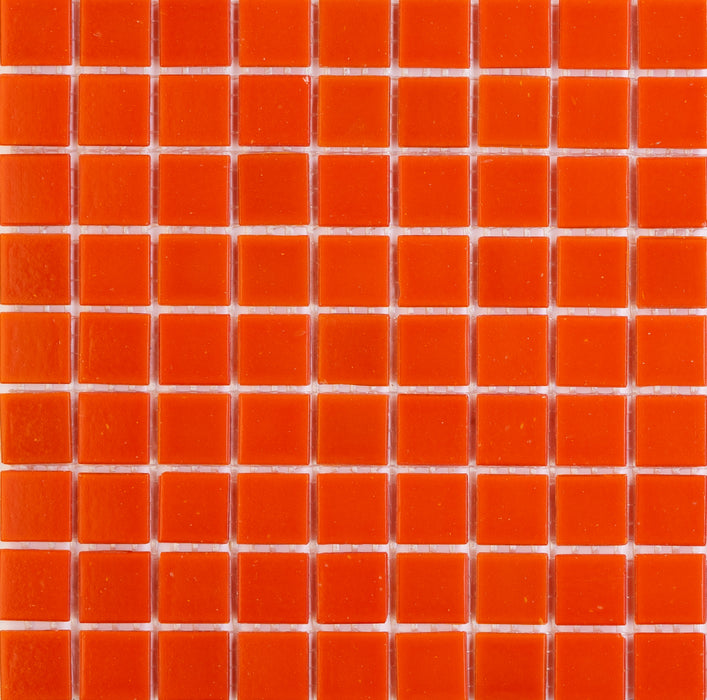 Sample of Brio Glass Mosaic Tile | Orange