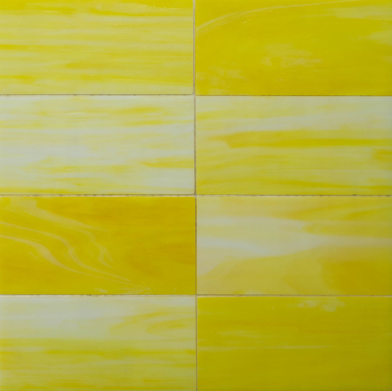Yellow Panorama Art Glass Tile
