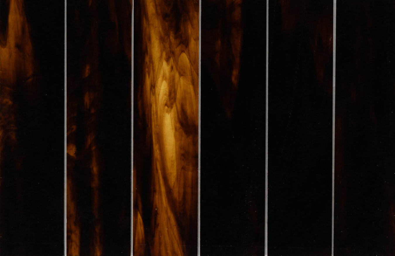 Black Panorama Art Glass Tile