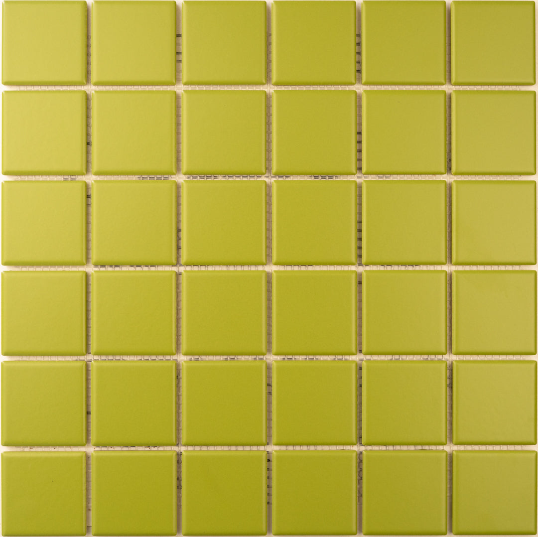 Green ColorBlock Porcelain Tile