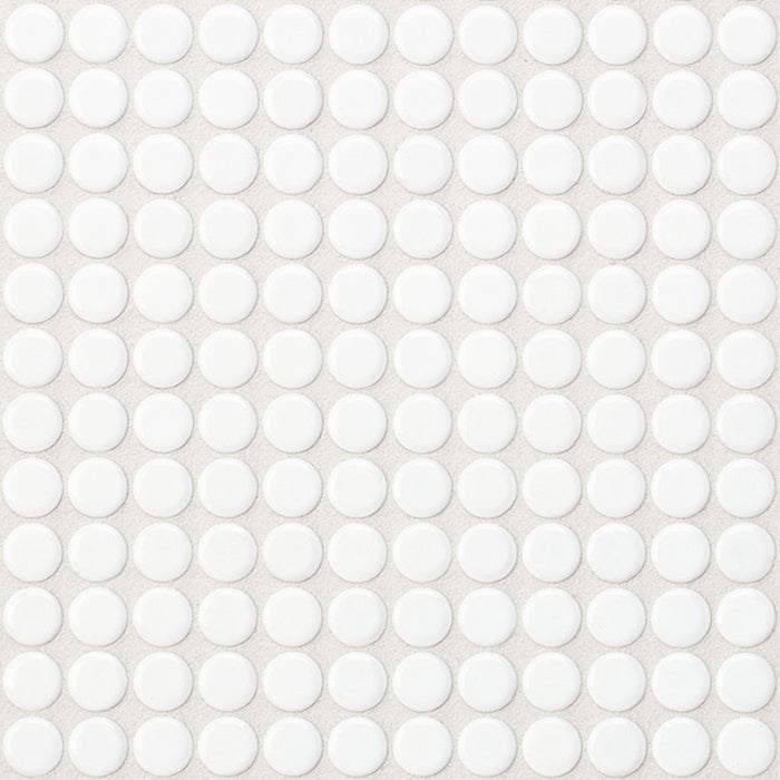 Sample of PopDotz Porcelain Tile | Sno-Drop Blend 1/2" Gloss