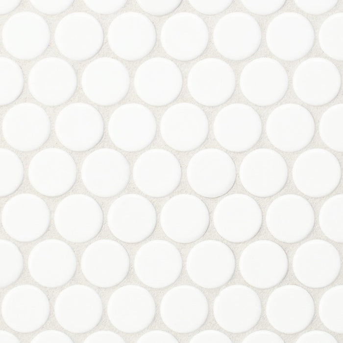 Sample of PopDotz Porcelain Tile | Sno-Drop Blend 1" Gloss