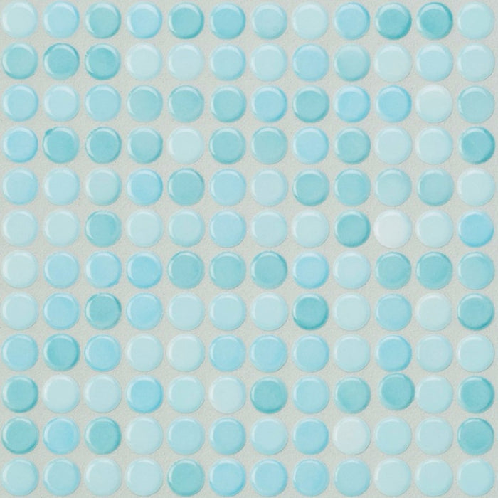 Sample of PopDotz Porcelain Tile | Taffy Blend 1/2" Gloss