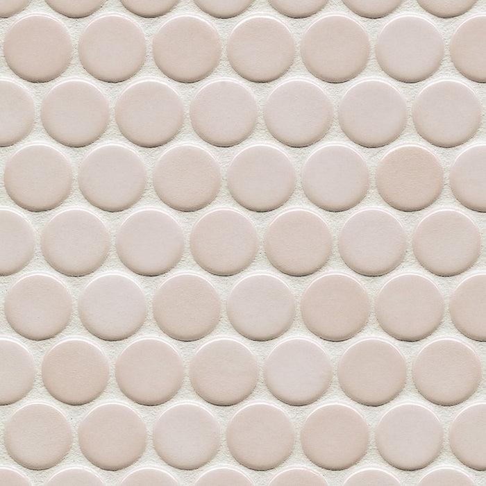 Sample of PopDotz Porcelain Tile | Tapioca Blend 1" Gloss