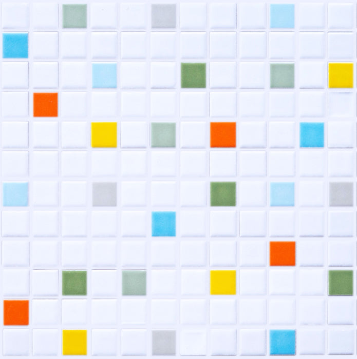 Sample of Vita Mosaic Tile | Garden Blend | Gloss