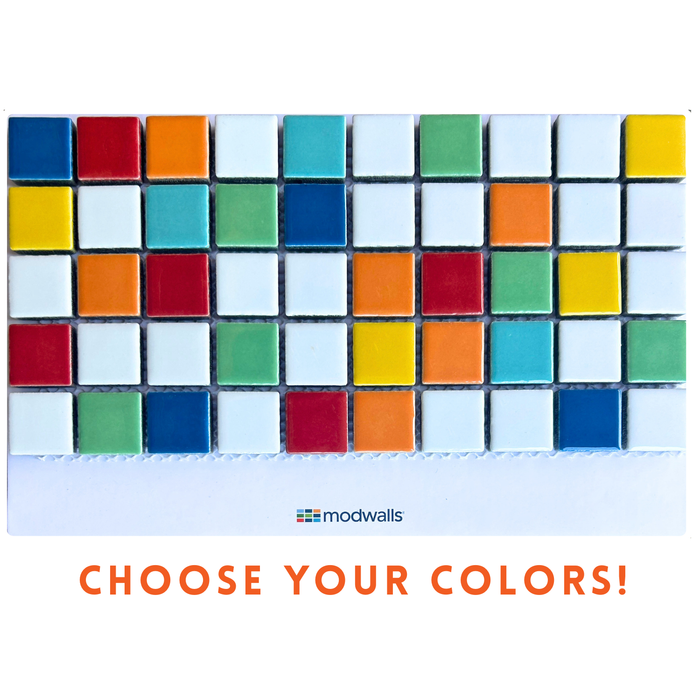 Sample Swatch of Vita Custom Color Mix Porcelain Mosaic Tile