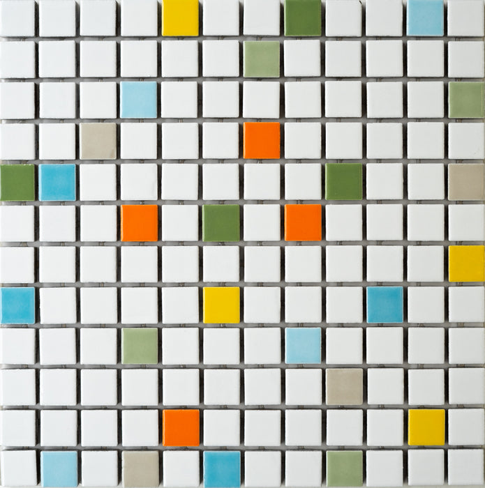 Sample of Vita Mosaic Tile | Garden Blend | Gloss