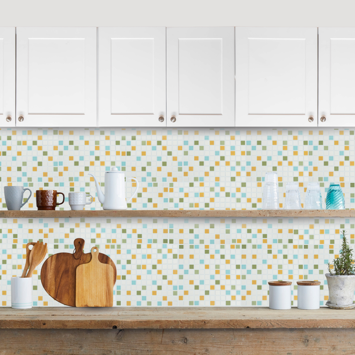 Vita Mosaic Porcelain Tile | Goldenrod Blend