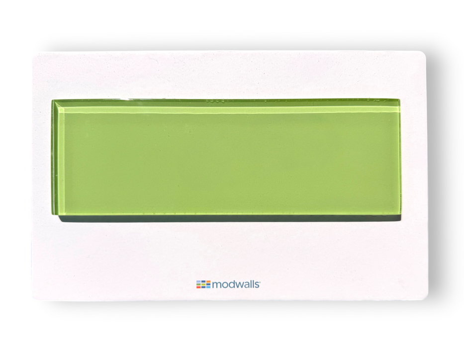 Lush Glass Subway Tile | Wasabi 3x9