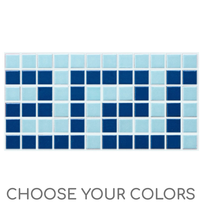 Sample of Vita Porcelain Mosaic Tile | Custom Pool Waterline Pattern Plunge