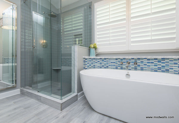 Modwalls Lush Glass Subway Tile | Fog Bank 3x6 | Modern tile for backsplashes, kitchens, bathrooms, showers