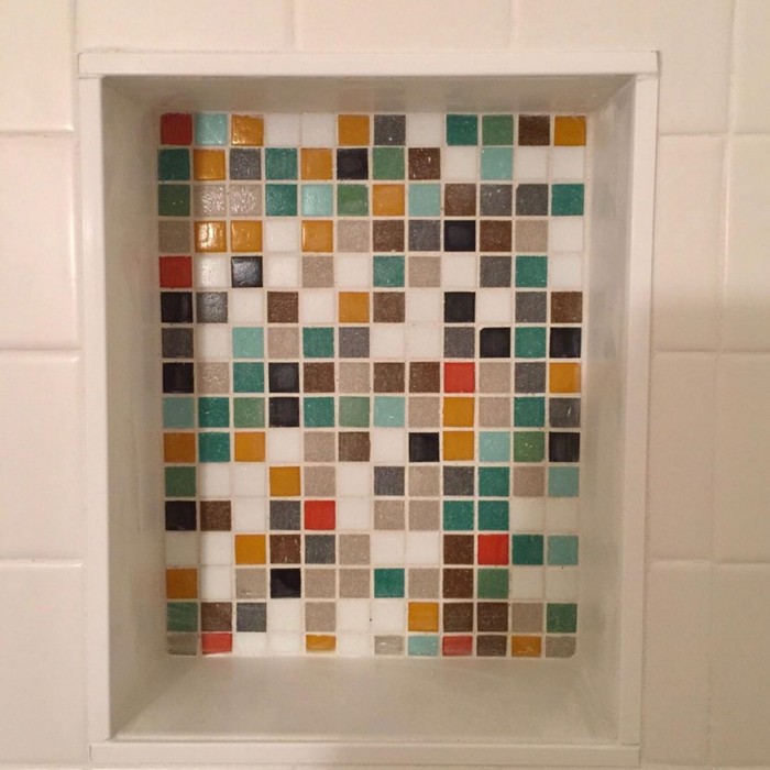 Modwalls Brio Glass Mosaic Tile | Highlands Blend | Colorful Modern & Midcentury glass tile for kitchens, bathrooms, backsplashes, showers, floors, pools & outdoors. 