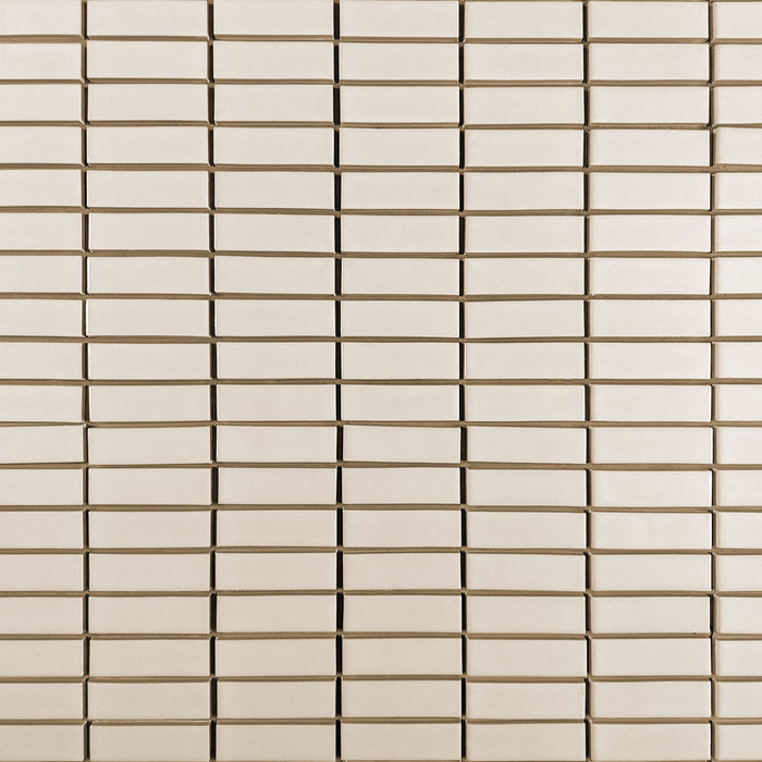 Modwalls Clayhaus Ceramic Mosaic 1x3 Stacked Tile | 103 Colors | Modern tile for backsplashes, kitchens, bathrooms and showers