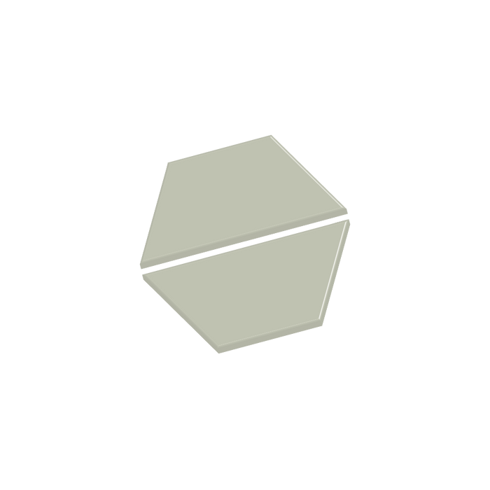 Sample of Basis Shape | Half-Hexagon 5" Ceramic Tile