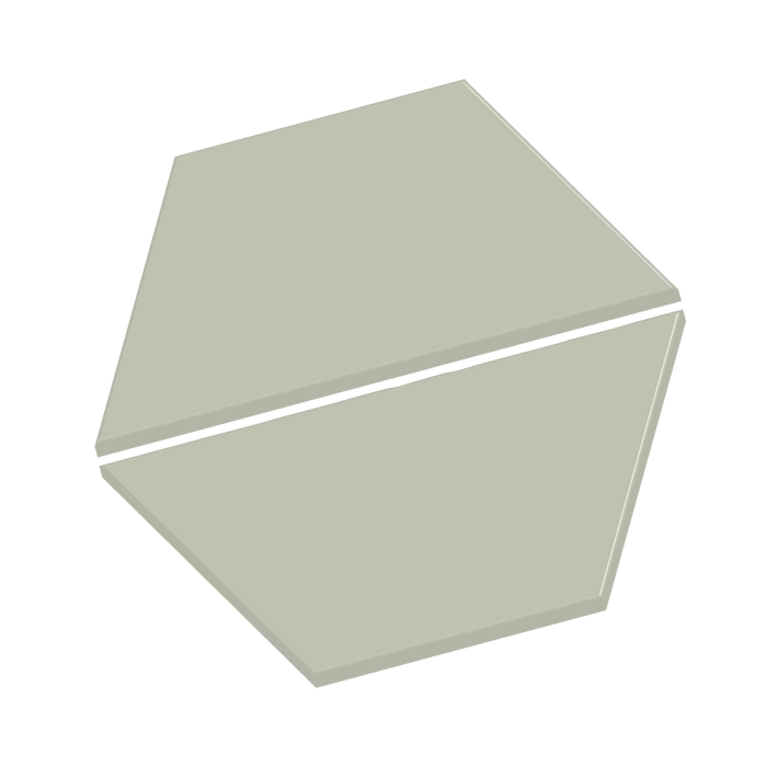 Sample of Basis Shape | Half-Hexagon 9" Ceramic Tile