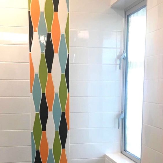 Modwalls Kiln Handmade Ceramic Tile | Minnow | Colorful Modern tile for backsplashes, kitchens, bathrooms, showers & feature areas. 