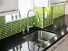 Modwalls Lush Glass Subway Tile | 1x4 in Lemongrass | Colorful Modern glass tile for bathrooms, showers, kitchen, backsplashes, pools & outdoors. 