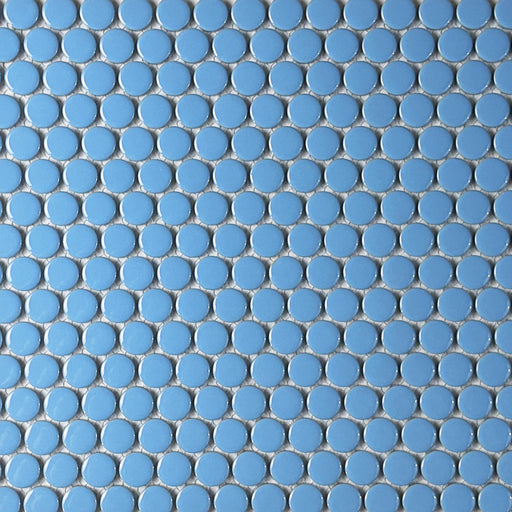 Modwalls ModDotz Porcelain Penny Round Tile | Retro Blue | Modern tile for backsplashes, kitchens, bathrooms, showers, pools, outdoor and floors