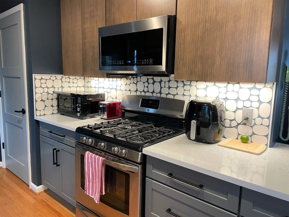 Modwalls Rex Rox Handmade Ceramic Tile | Lunar | Modern & Midcentury tile for backsplashes, kitchens, bathrooms, showers & feature areas. 