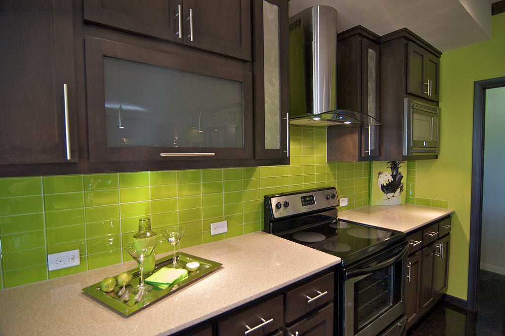 Modwalls Lush Glass Subway Tile | Lemongrass 3x6 | Modern tile for backsplashes, kitchens, bathrooms, showers