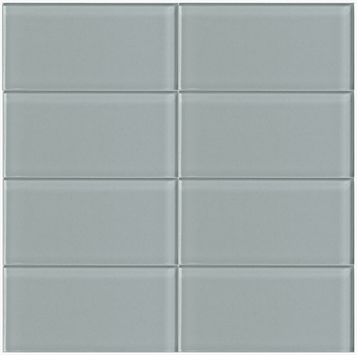 Modwalls Lush Glass Subway Tile | Fog Bank 3x6 | Modern tile for backsplashes, kitchens, bathrooms, showers